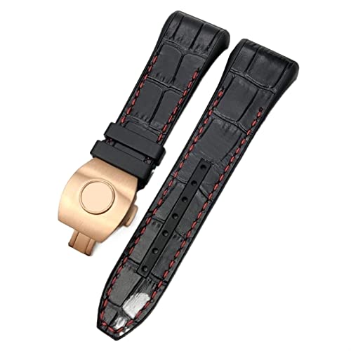 PURYN Uhrenarmband für Franck Muller, 28 mm, Rindsleder, Silikon, Nylon-Gummi, Faltschnalle, Uhrenarmbänder für Herren, 28mm, Achat von PURYN