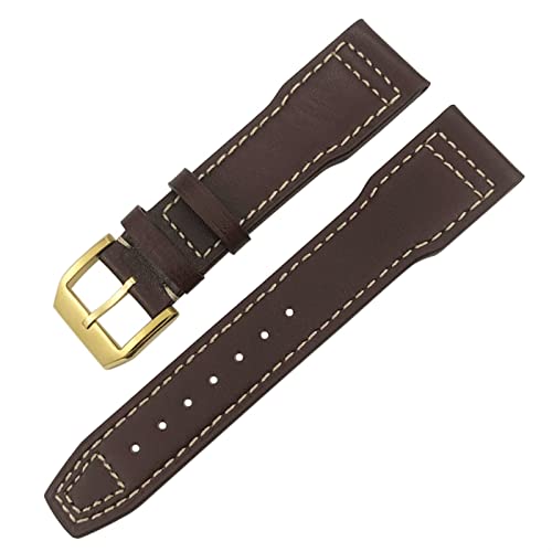 PURYN Uhrenarmband für IWC IW3777 IW3270 Mark 18 Big Pilot's Watch Armband aus weichem Rindsleder, 20 mm, 21 mm, 22 mm, Lederarmband, 21 mm, Achat von PURYN