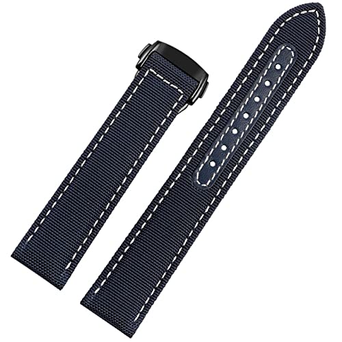 PURYN Uhrenarmband für Omega Seamaster 300 Stoff, Leder, Aqua Terra 150, Cupuncture Needle Captain, gewebtes Nylon-Leinenarmband, 19 mm, 20 mm, 21 mm, 2 mm, 21 mm, Achat von PURYN