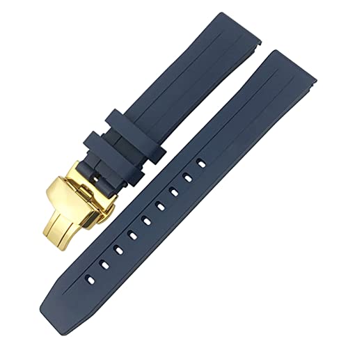 PURYN Uhrenarmband für Tissot 1853 Seastar T120 T114, Gummi, Sport, Tauchen, Schwarz / Blau, weiches Uhrenarmband aus Silikongummi, 19 mm, 20 mm, 19 mm, Achat von PURYN