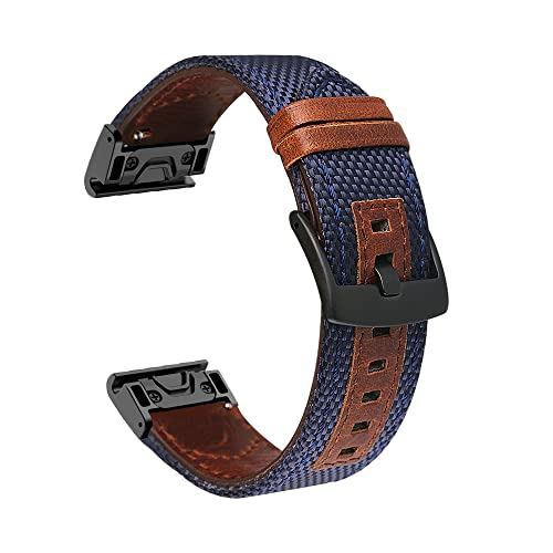 Smartwatch-Armband aus Leder, 22 mm, 26 mm, Schnellverschluss, für Garmin Fenix 7, 7X, 5, 5X, Plus, 6, 6X, Pro 3, 3HR, Epix-Armband, 26mm For Fenix 7X, Achat von PURYN