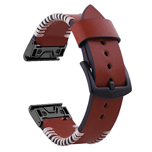 Smartwatch-Armband aus Leder, 22 mm, 26 mm, Schnellverschluss, für Garmin Fenix 7, 7X, 5, 5X, Plus, 6, 6X, Pro 3, 3HR, Epix-Armband, For Fenix 7, Achat von PURYN