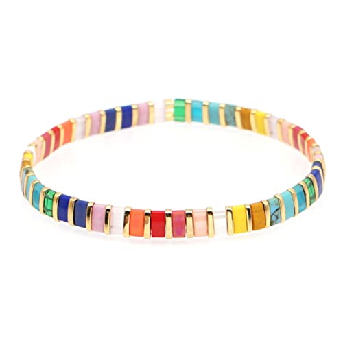 Go2boho Freundschaftsarmband Miyuki Tila Perlen Armbänder für Frauen Schmuck Böhmischer Sommer Regenbogen Pulseras Schmuck Geschenk von PUYYDS