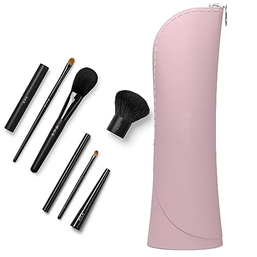 Silikon-Bürstenhalter,Weicher Make-up-Pinselhalter aus Silikon für unterwegs | Anti-Fall-Out-Silikon-tragbarer Kosmetik-Gesichtspinsel-Halter, schlanker Make-up-Werkzeug-Organizer für von PW TOOLS