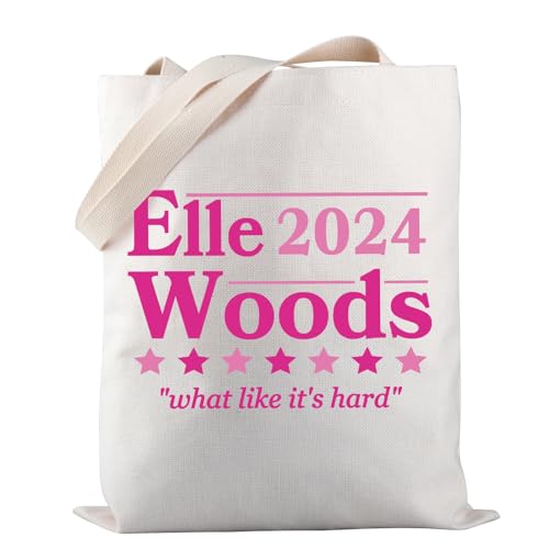 PWHAOO Tragetasche für Rechtsanwälte, Elle Woods 2024 "What Like It's Hard", für Anwälte, Abschluss, Geschenk, Elle Woods Tragetasche von PWHAOO