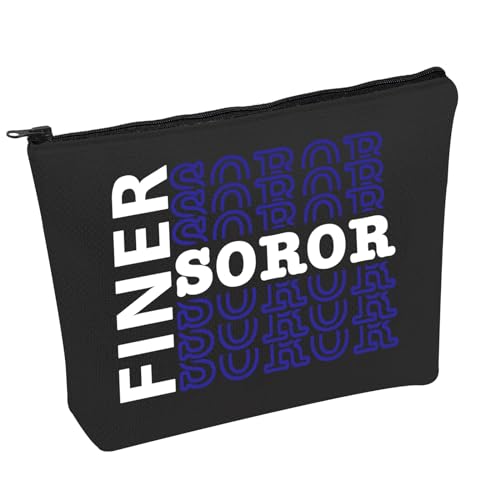 PWHAOO Zeta Kosmetiktasche, griechische Sororität, Kosmetiktasche, Finer Soror, Kosmetiktasche, Damen, Make-up-Tasche, Sorority Utensilien, Geschenk, Finer Soror B von PWHAOO