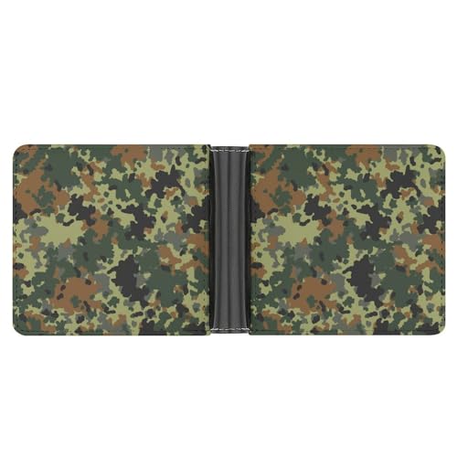 PWIKJZ Brieftasche Camouflage Herren Bifold Geldbörsen Portable Leder Geldbörse Kartenhalter von PWIKJZ