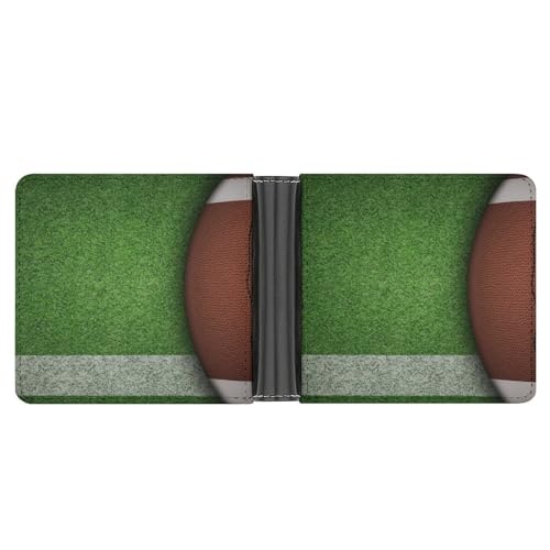 PWIKJZ Brieftasche Fußball Ball Herren Bifold Geldbörsen Portable Leder Geldbörse Kartenhalter von PWIKJZ