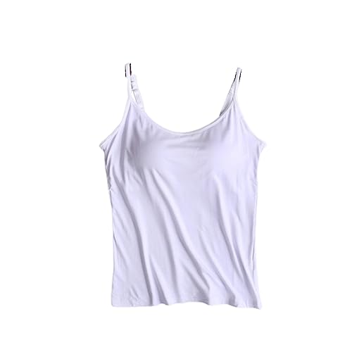 Camisole with Shelf Bra for Women Camisole Tops with Built-in Bra Plain Camisole Vest Slim Summer Tank Tops von PYLTT