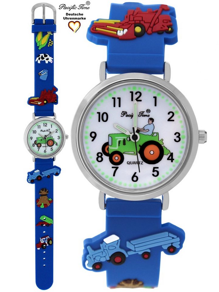 Pacific Time Quarzuhr Kinder Armbanduhr Bauernhof Silikonarmband, Gratis Versand von Pacific Time