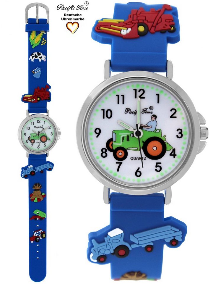 Pacific Time Quarzuhr Kinder Armbanduhr Bauernhof Silikonarmband, Gratis Versand von Pacific Time