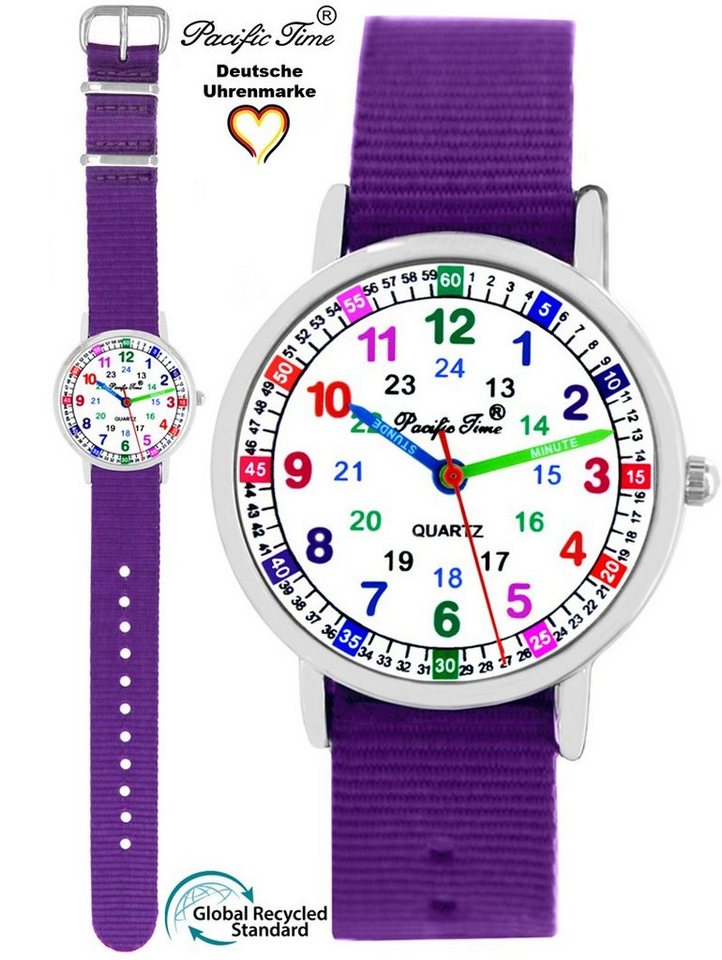 Pacific Time Quarzuhr Kinder Armbanduhr Lernuhr nachhaltiges Wechselarmband, Mix und Match Design - Gratis Versand von Pacific Time