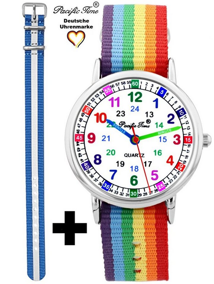 Pacific Time Quarzuhr Set Kinder Armbanduhr Lernuhr Wechselarmband, Mix und Match Design - Gratis Versand von Pacific Time