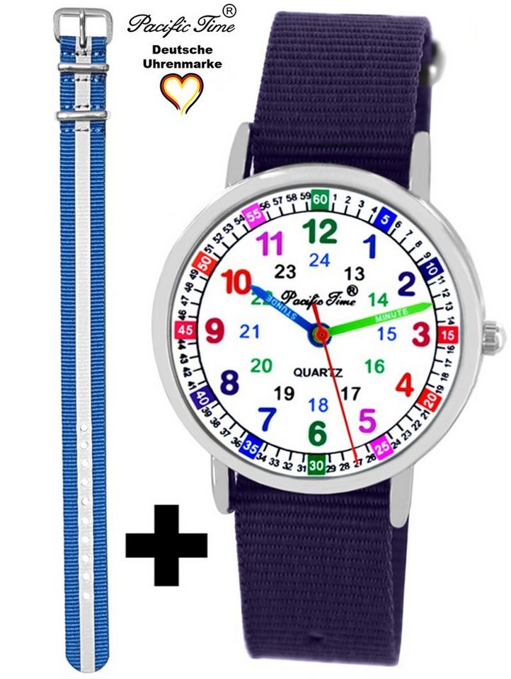 Pacific Time Quarzuhr Set Kinder Armbanduhr Lernuhr Wechselarmband, Mix und Match Design - Gratis Versand von Pacific Time