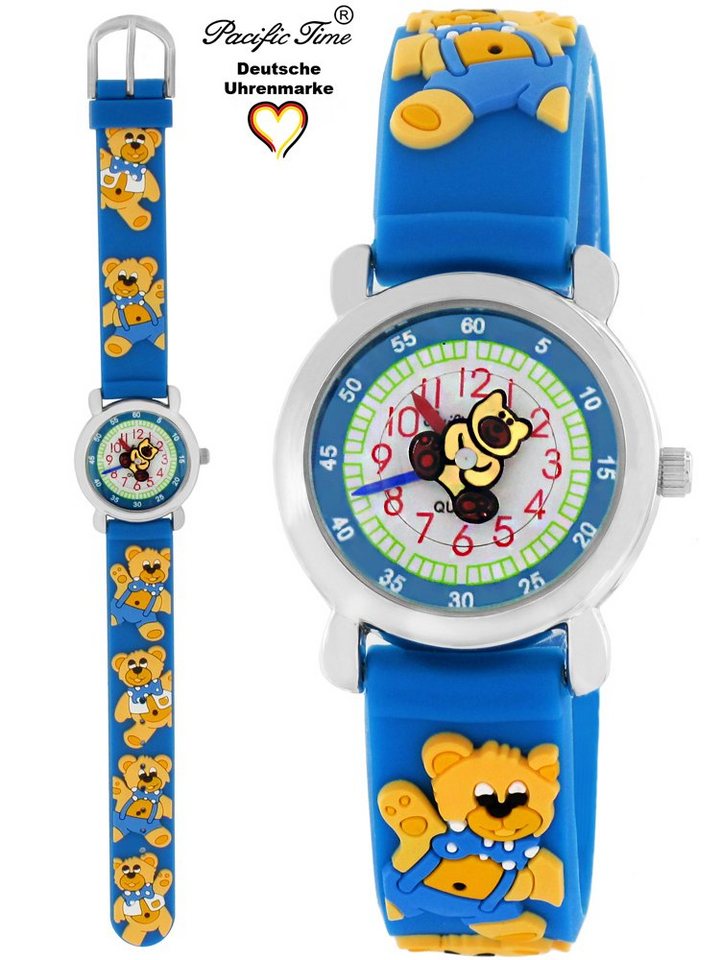 Pacific Time Quarzuhr Kinder Armbanduhr Teddybären Silikonarmband, Gratis Versand von Pacific Time