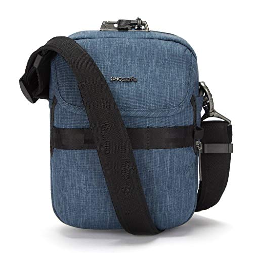 Pacsafe Metrosafe X compact crossbody, Anti-Diebstahl Umhängetasche, Schultertasche für Damen und Herren, Reisetasche, Handgepäck mit Sicherheitstechnologie, 23 x 16 x 7 cm, 3 Liter, Jeans/Dark denim von Pacsafe