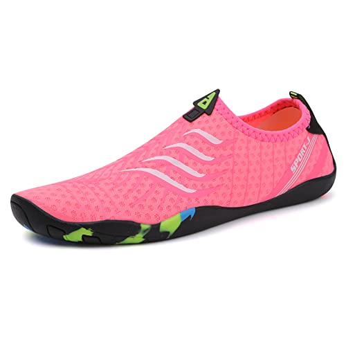 Padgene Wasserschuhe für Männer und Frauen Schnelltrocknende Wasserschuhe Unisex zum Schwimmen, Yoga, Strand, Laufen, Schnorcheln, Surfen, Tauchen, B059 Rosa, 39 EU von Padgene