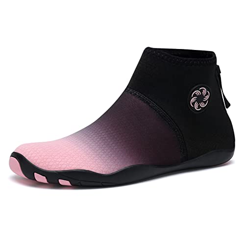 Padgene Wasserschuhe für Männer und Frauen Schnelltrocknende Wasserschuhe Unisex zum Schwimmen, Yoga, Strand, Laufen, Schnorcheln, Surfen, Tauchen, B060-Rosa, 36 EU von Padgene