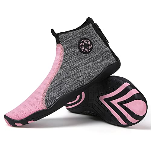 Padgene Wasserschuhe für Männer und Frauen Schnelltrocknende Wasserschuhe Unisex zum Schwimmen, Yoga, Strand, Laufen, Schnorcheln, Surfen, Tauchen, B640-Rosa, 36 EU von Padgene