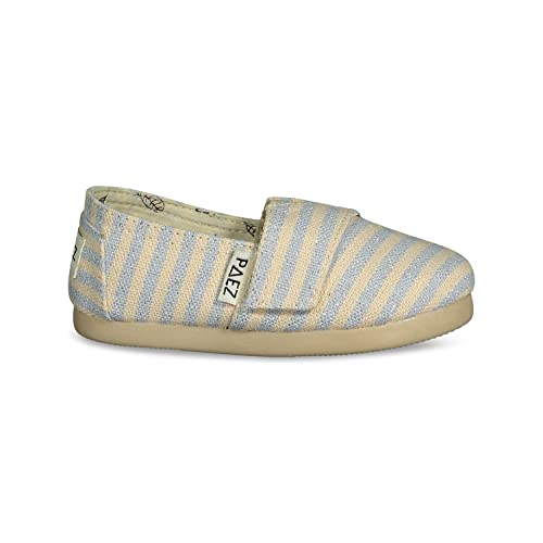 Paez Jungen Unisex Kinder Surfy Lurex Espadrilles, blau, 20 EU von Paez