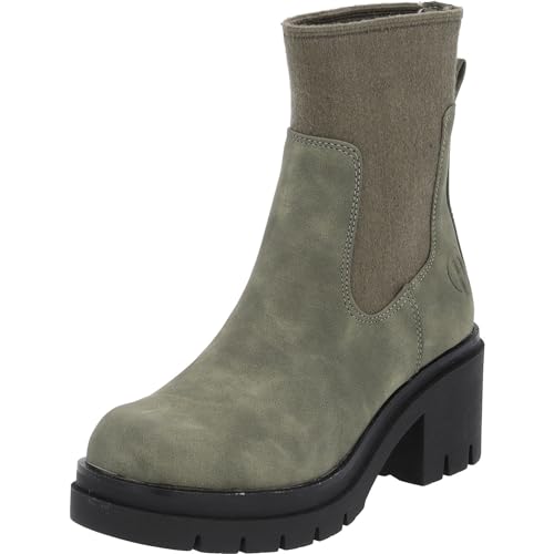 Palado Damen plateau Chelsea Boots Kalymnos - modische Stiefeletten für Frauen - modische Winterschuhe - Elegante Winterstiefel mit Blockabsatz Grün UK3,5 - EU36 von Palado