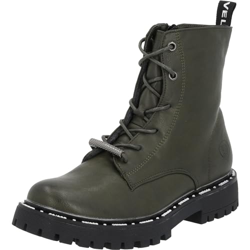 Palado Damen Stiefeletten Sideros - Winterstiefel mit Reißverschluss - hochwertige Stiefel aus feinstem Echtleder - bequeme Winterschuhe für Frauen Khaki Green UK3,5 - EU36 von Palado