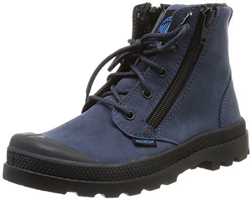 Palladium Hi Lea Gusset K, Kinder - Unisex Abgerundete Spitze, Blau - Blu (Bleu (851 Dark Denim/Black/Diva Blue)) - Größe: 31 von Palladium