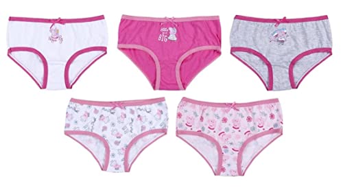 5er Pack Peppa Mädchen Unterhosen | Kinder Baumwoll-Slips (as3, Age, 1_Year, 2_Years, Regular, Mehrfarbig) von Palleon