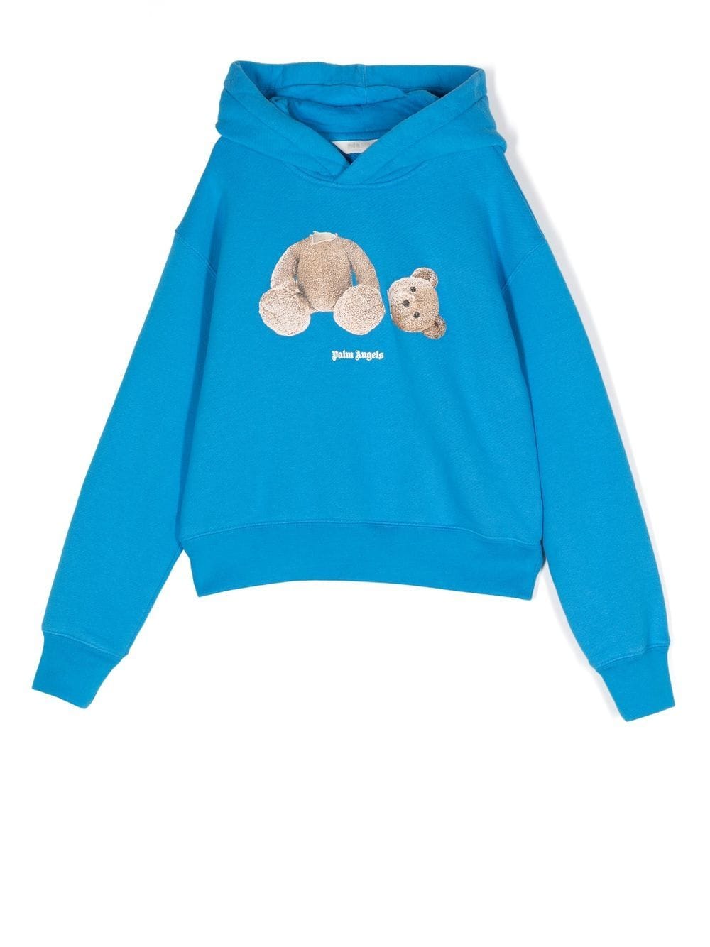 Palm Angels Kids Hoodie mit Logo-Print - Blau von Palm Angels Kids