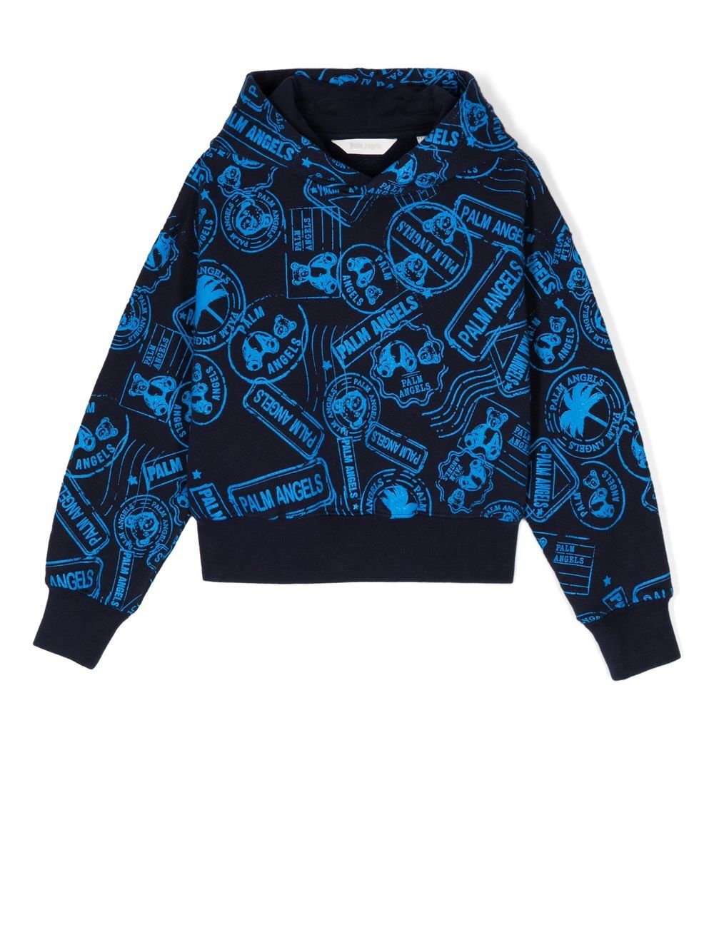 Palm Angels Kids Hoodie mit grafischem Print - Blau von Palm Angels Kids