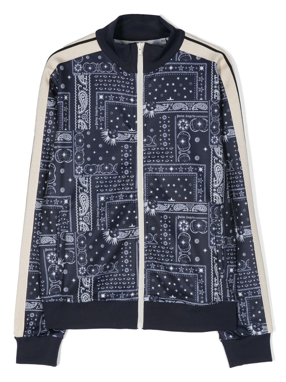 Palm Angels Kids Jacke mit Astro-Paisley-Print - Blau von Palm Angels Kids