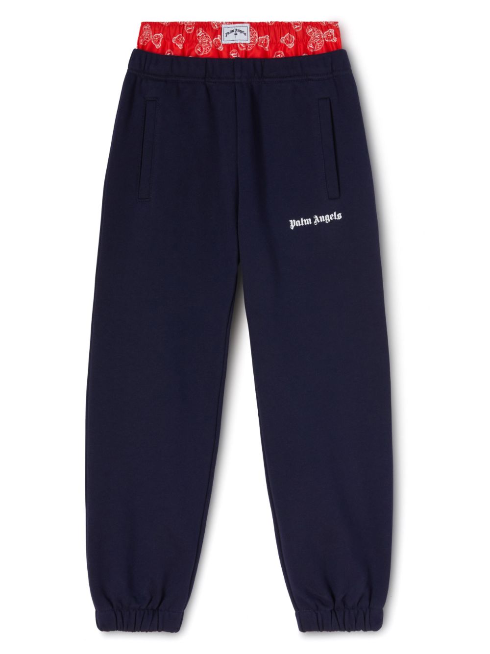 Palm Angels Kids Jogginghose mit Teddy-Bund - Blau von Palm Angels Kids