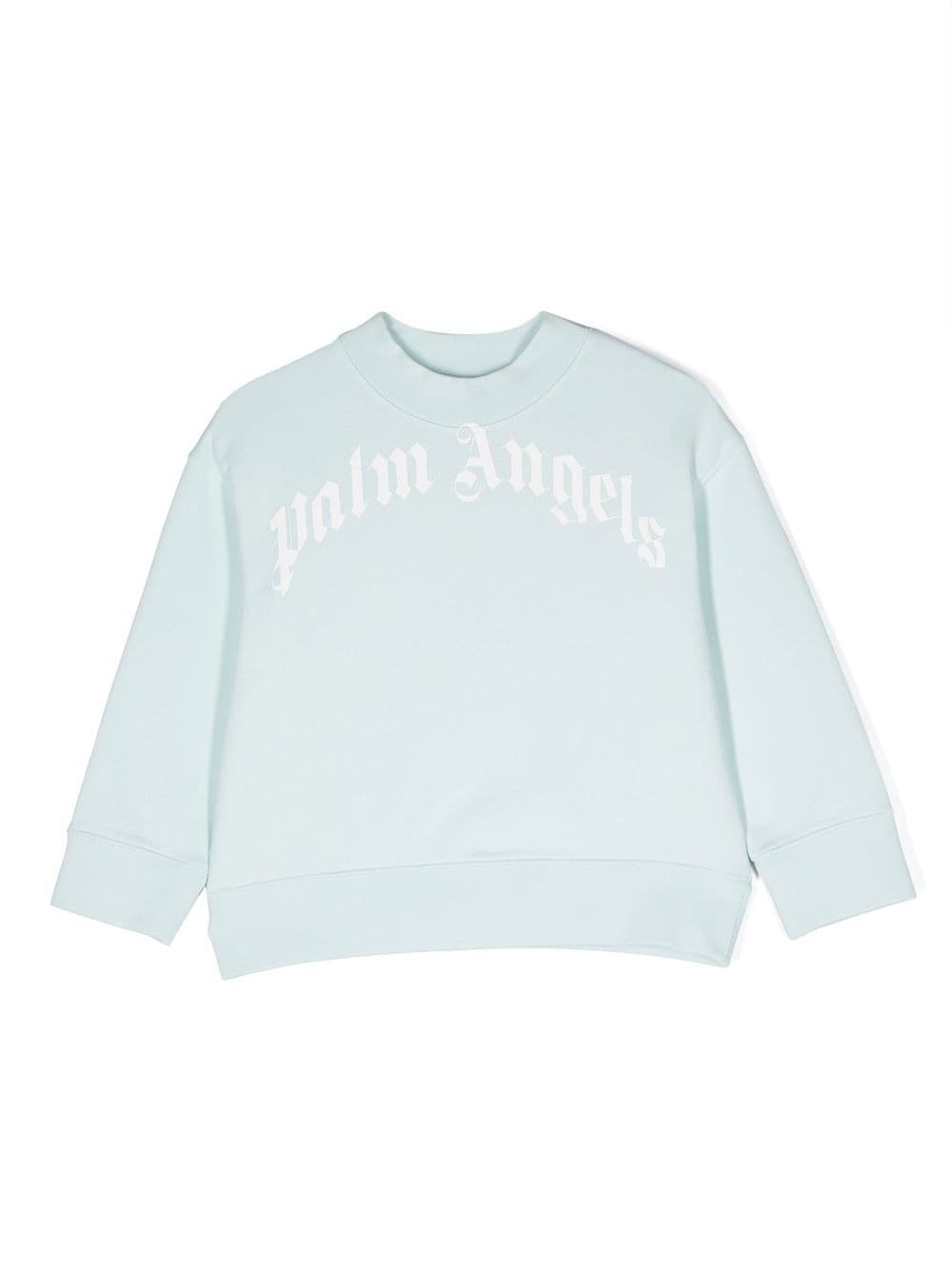 Palm Angels Kids Pullover mit Logo-Print - Blau von Palm Angels Kids