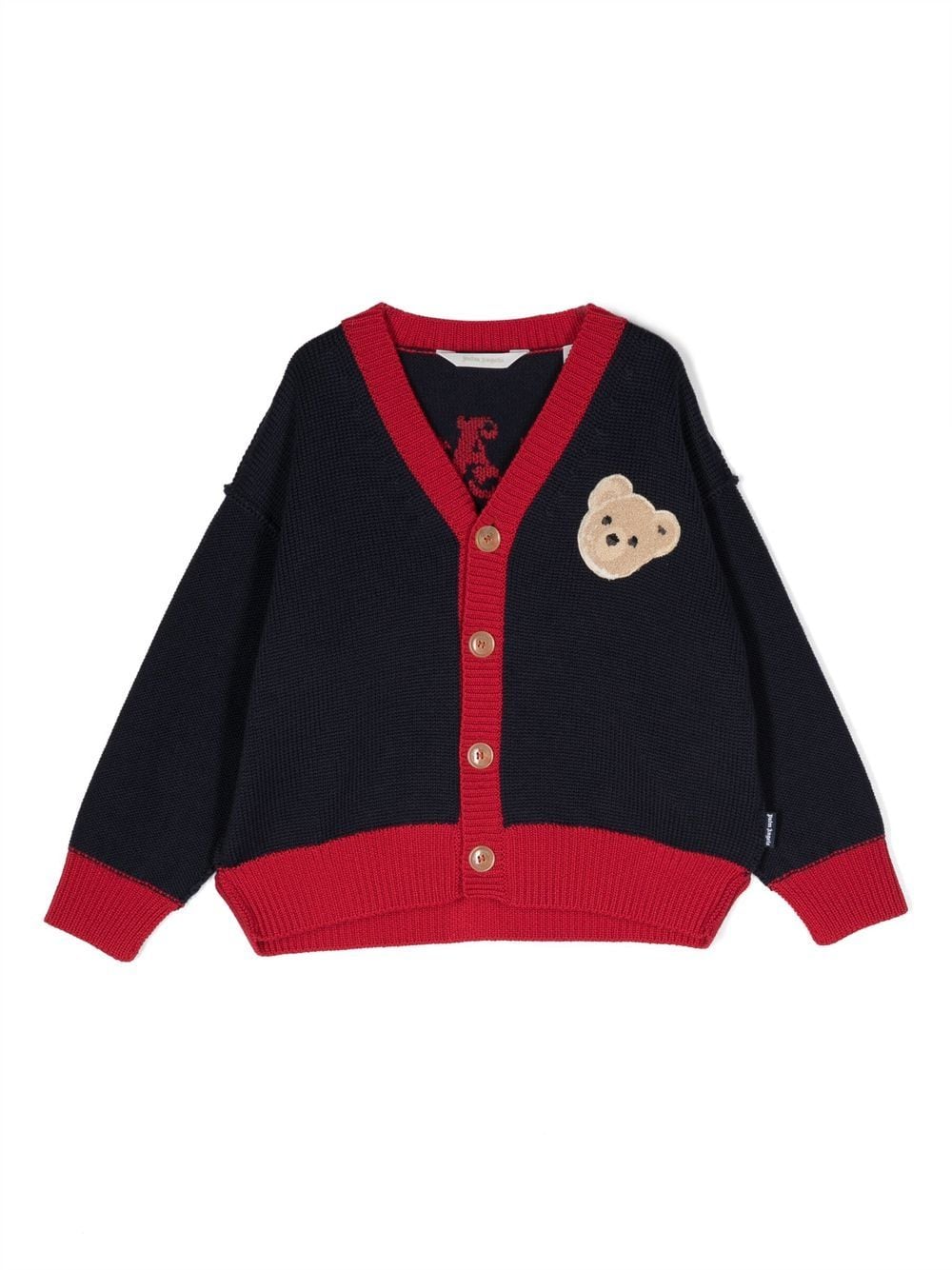 Palm Angels Kids Cardigan mit Logo-Patch - Blau von Palm Angels Kids