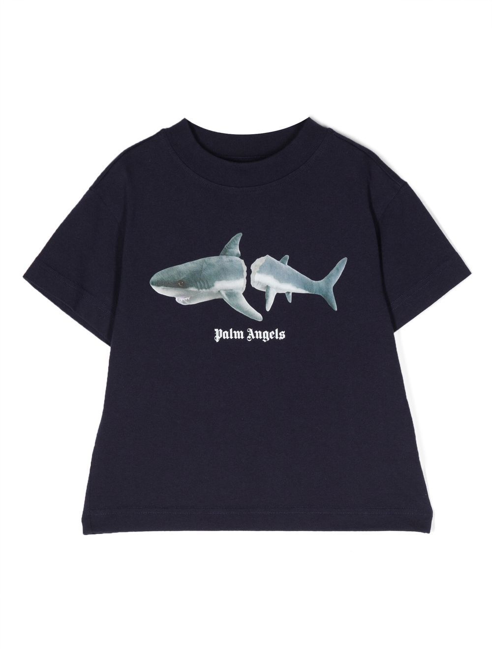 Palm Angels Kids T-Shirt mit Hai-Print - Blau von Palm Angels Kids