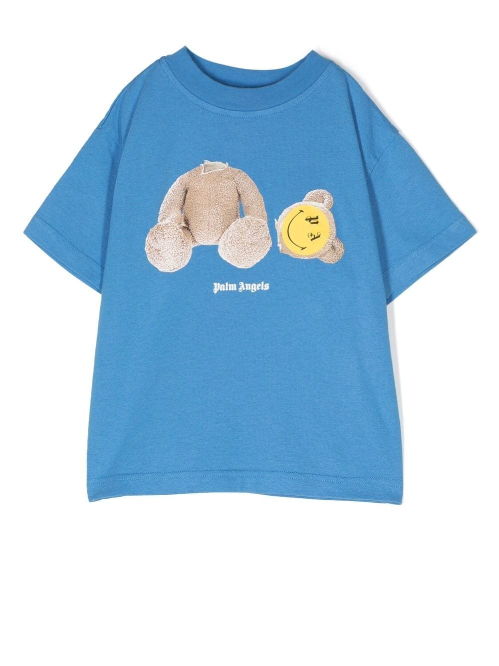 Palm Angels Kids T-Shirt mit Teddy-Print - Blau von Palm Angels Kids