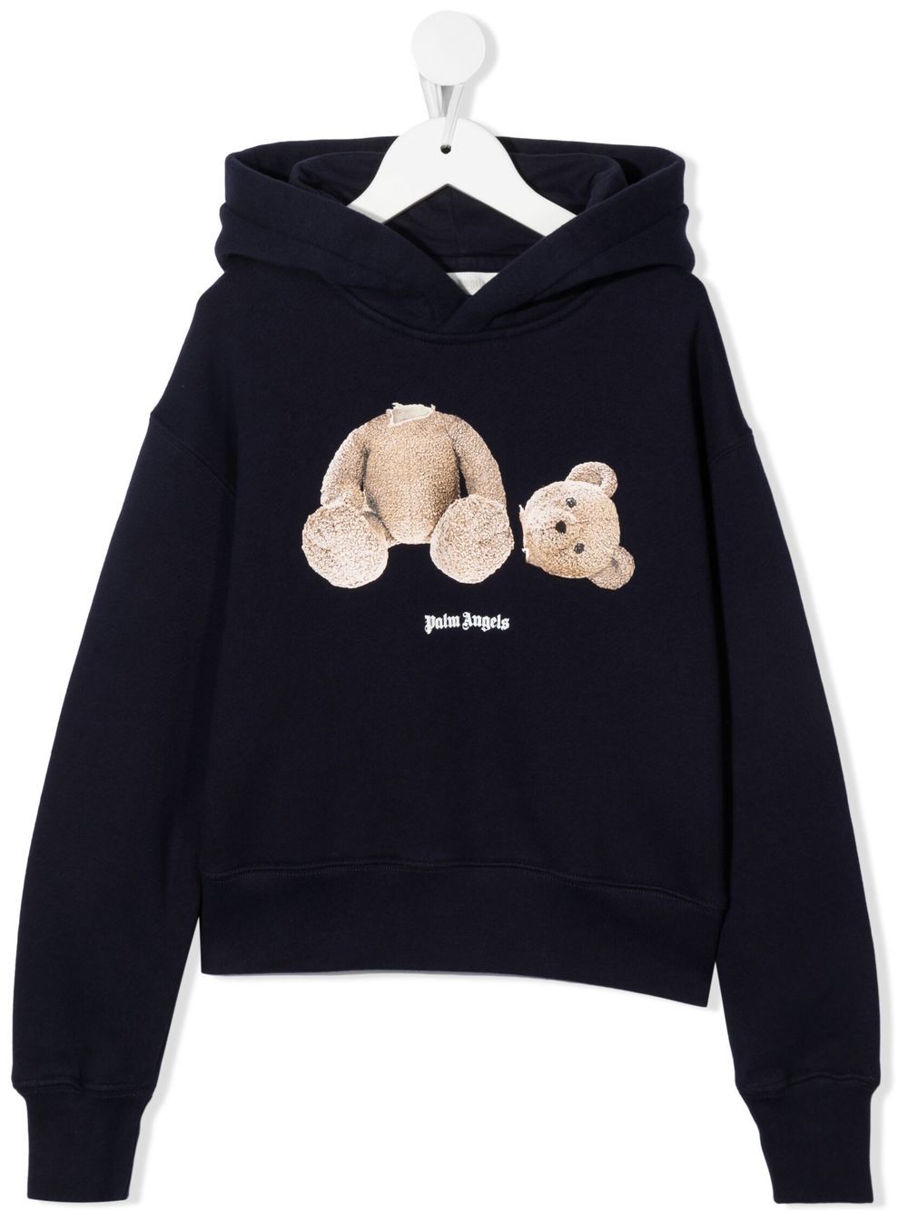 Palm Angels Kids Hoodie mit Teddy-Print - Blau von Palm Angels Kids