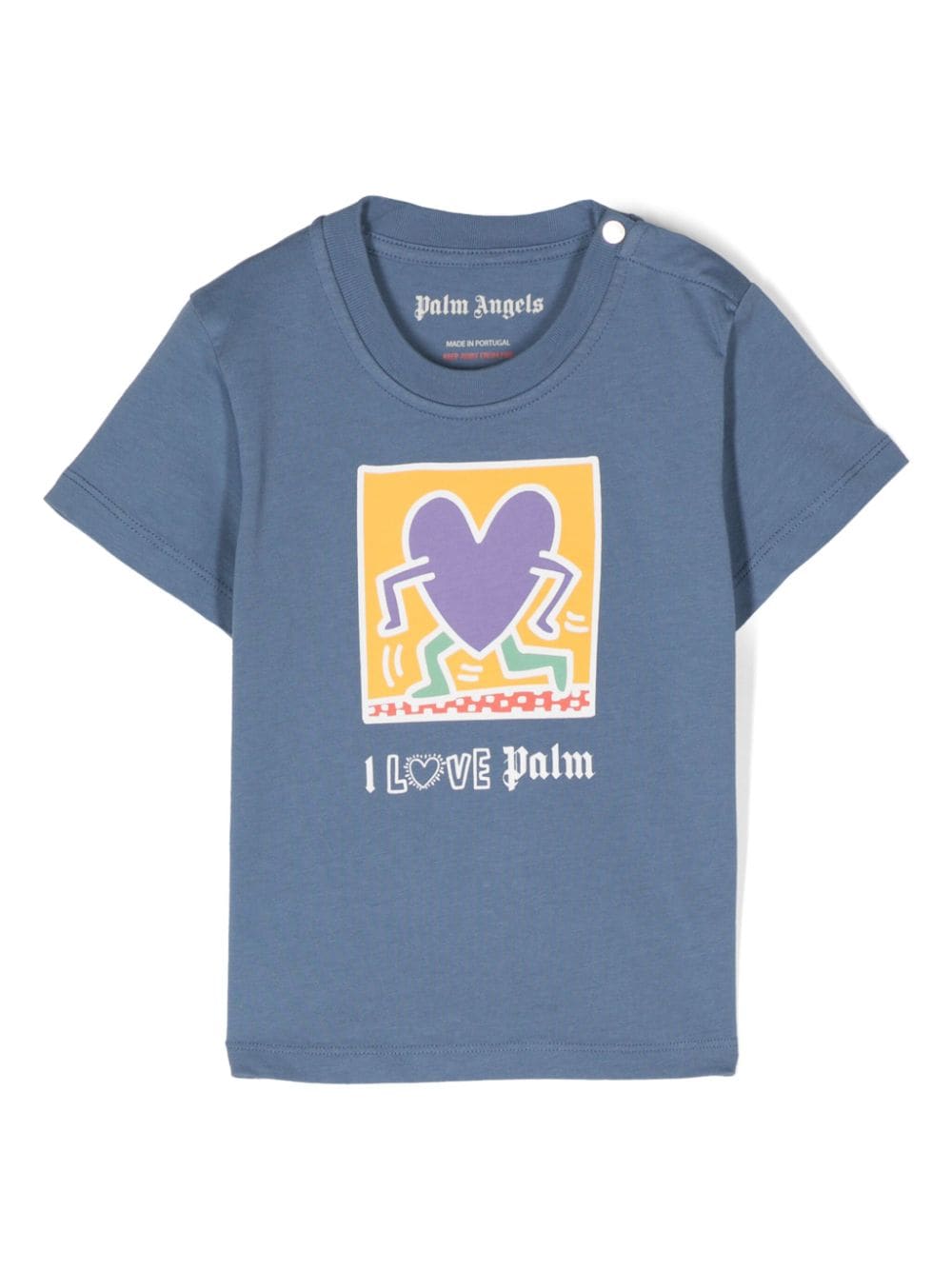 Palm Angels Kids x Keith Haring T-Shirt mit Herz-Print - Blau von Palm Angels Kids