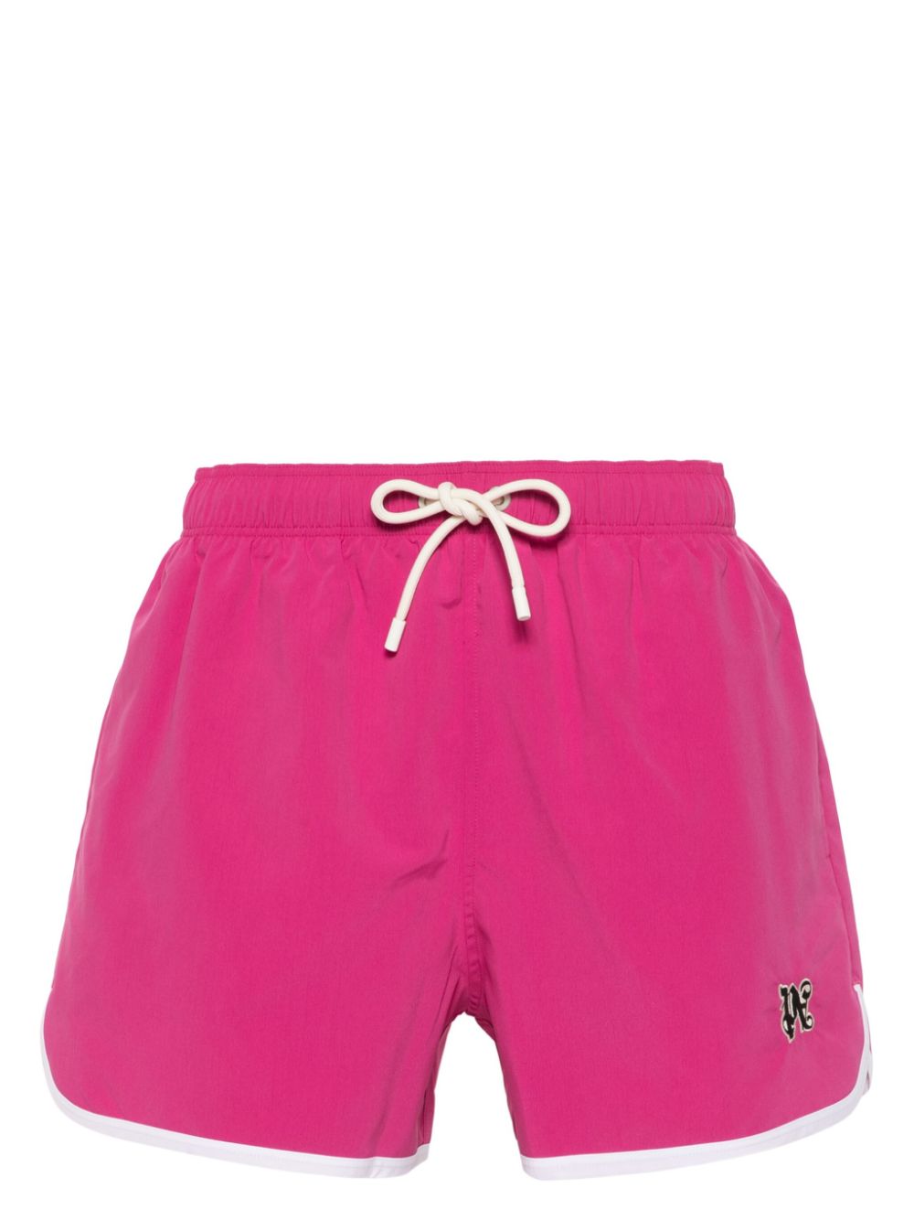 Palm Angels Badeshorts mit Monogramm-Patch - Rosa von Palm Angels