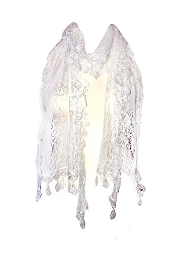 Pamper Yourself Now Weiß Blatt Spitzen schal (White Leaf lace Scarf von Pamper Yourself Now