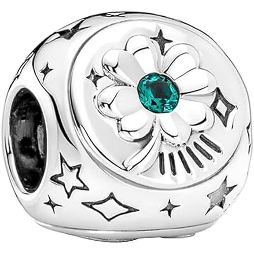 Panderu Charm Anhänger 925 Sterling Silber für Pandora Armbänder, S925 Bead Charms with 5A Cubic Zirconioa kompatibel mit Europäische Armbänder Halskette von Panderu