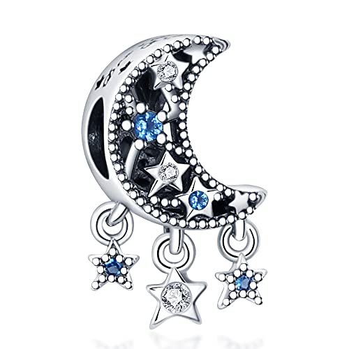 Panderu Charm Anhänger 925 Sterling Silber für Pandora Armbänder, S925 Bead Charms with 5A Cubic Zirconioa kompatibel mit Europäische Armbänder Halskette von Panderu