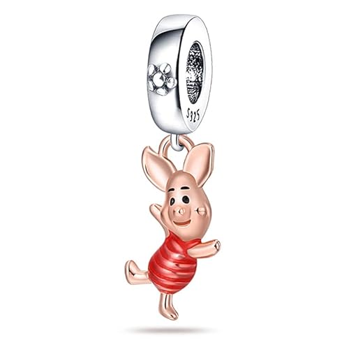 Panderu Charm Anhänger 925 Sterling Silber für Pandora Armbänder, S925 Bead Charms with 5A Cubic Zirconioa kompatibel mit Europäische Armbänder Halskette von Panderu