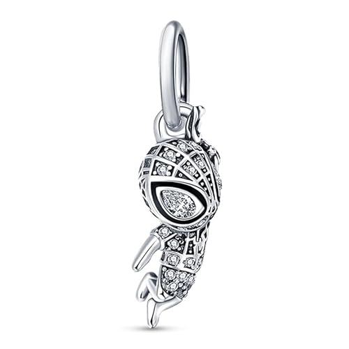 Panderu Charm Anhänger 925 Sterling Silber für Pandora Armbänder, S925 Bead Charms with 5A Cubic Zirconioa kompatibel mit Europäische Armbänder Halskette von Panderu