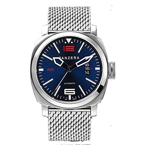 Panzera Aquamarin Atlantic Blue Mesh Diver Automatik Stahl Datum Herren Uhr Panzera Aquamarin Atlantic Blue Mesh Diver Automatik Stahl Datum Herren Uhr von Panzera