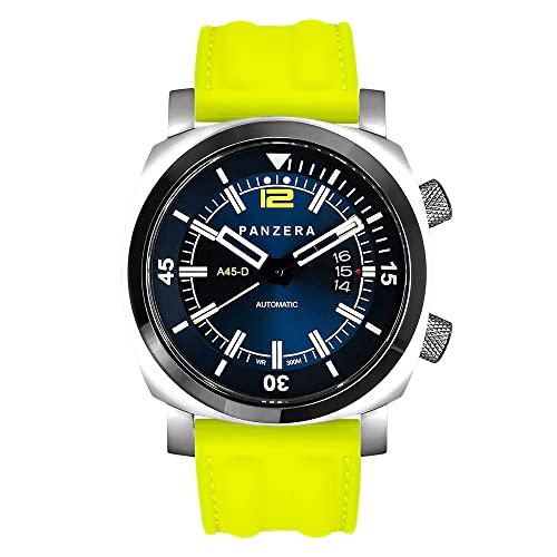 Panzera Aquamarine Pro Diver Infinity Blue Submerge Automatik Stahl Gelb Datum Silikon Saphir Uhr Herren Panzera Aquamarine Pro Diver Infinity Blue Submerge Automatik Stahl Gelb Datum Silikon Saphir Uhr Herren von Panzera
