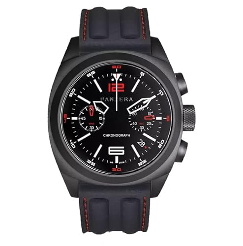 Panzera Aquamarine Quarz Chronograph Stahl Schwarz Datum Silikon Rot Saphir Uhr Herren Panzera Aquamarine Quarz Chronograph Stahl Schwarz Datum Silikon Rot Saphir Uhr Herren von Panzera