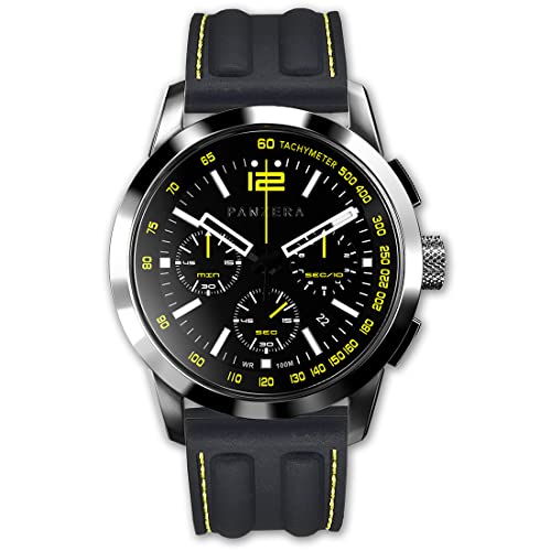 Panzera Time Master 45 Chrono Quarz Stahl Schwarz Gelb Silikon Saphir Uhr Herren Panzera Time Master 45 Chrono Quarz Stahl Schwarz Gelb Silikon Saphir Uhr Herren von Panzera