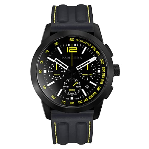 Panzera Time Master 45 Chrono Quarz Stahl Schwarz Gelb Silikon Saphir Uhr Herren Panzera Time Master 45 Chrono Quarz Stahl Schwarz Gelb Silikon Saphir Uhr Herren von Panzera