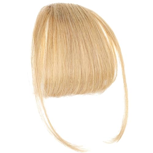 Paodduk Clip-in-Pony-Echthaar, Bang-Clip-in-Echthaar - Clip-on-Air-Bangs-Echthaarverlängerungen - Naturfarbene Fransen-Haarteile, stilvolle Haarverlängerung mit ordentlichem Pony für Mädchen und von Paodduk